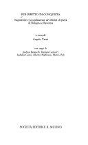 Copertina  Per diritto di conquista : Napoleone e la spoliazione dei monti di pietà di Bologna e Ravenna